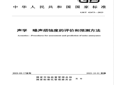 GB/T 42473-2023声学 噪声烦恼度的评价和预测方法 