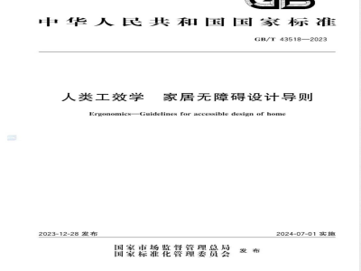 GB/T 43518-2023人类工效学 家居无障碍设计导则 