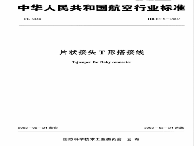 HB 8115-2002 片状接头T形搭接线