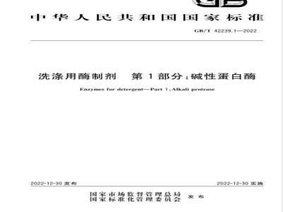 GB/T 42239.1-2022洗涤用酶制剂 第1部分：碱性蛋白酶 