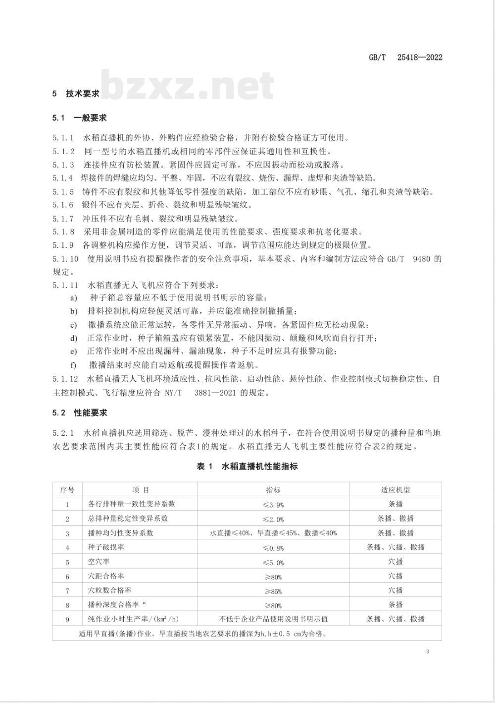 GB/T 25418-2022水稻直播机 
