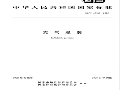 GB/T 42166-2022充气服装 