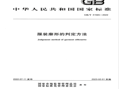 GB/T 41565-2022服装廓形的判定方法 