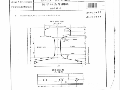 GB/T 183-1963 每米38公斤钢轨型式尺寸