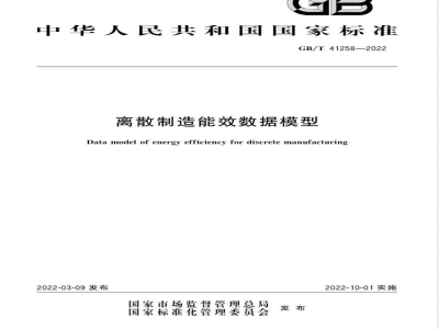GB/T 41258-2022离散制造能效数据模型 