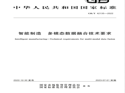 GB/T 42135-2022智能制造 多模态数据融合技术要求 