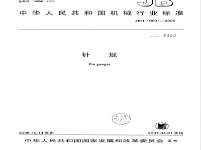 JB/T 10631-2006 针规