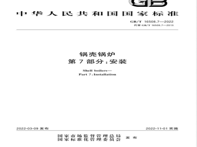 GB/T 16508.7-2022锅壳锅炉 第7部分：安装 