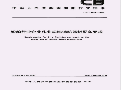CB/T 4524-2022船舶行业企业作业现场消防器材配备要求 