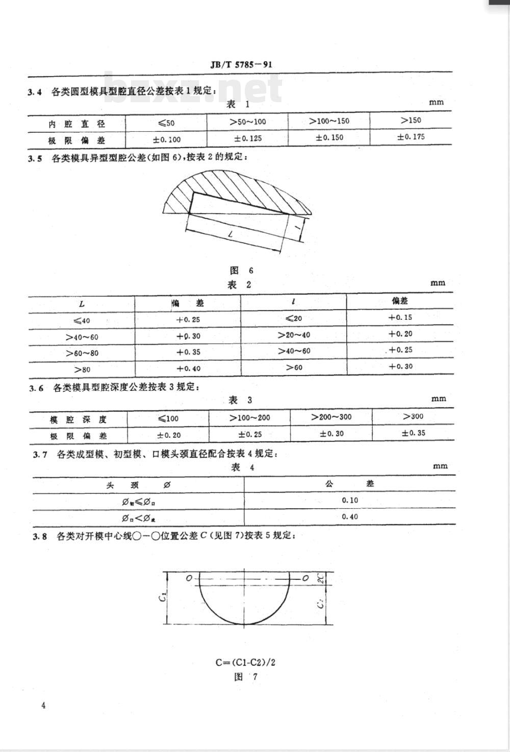 JB/T 5785-1991 玻璃制品模具技术条件