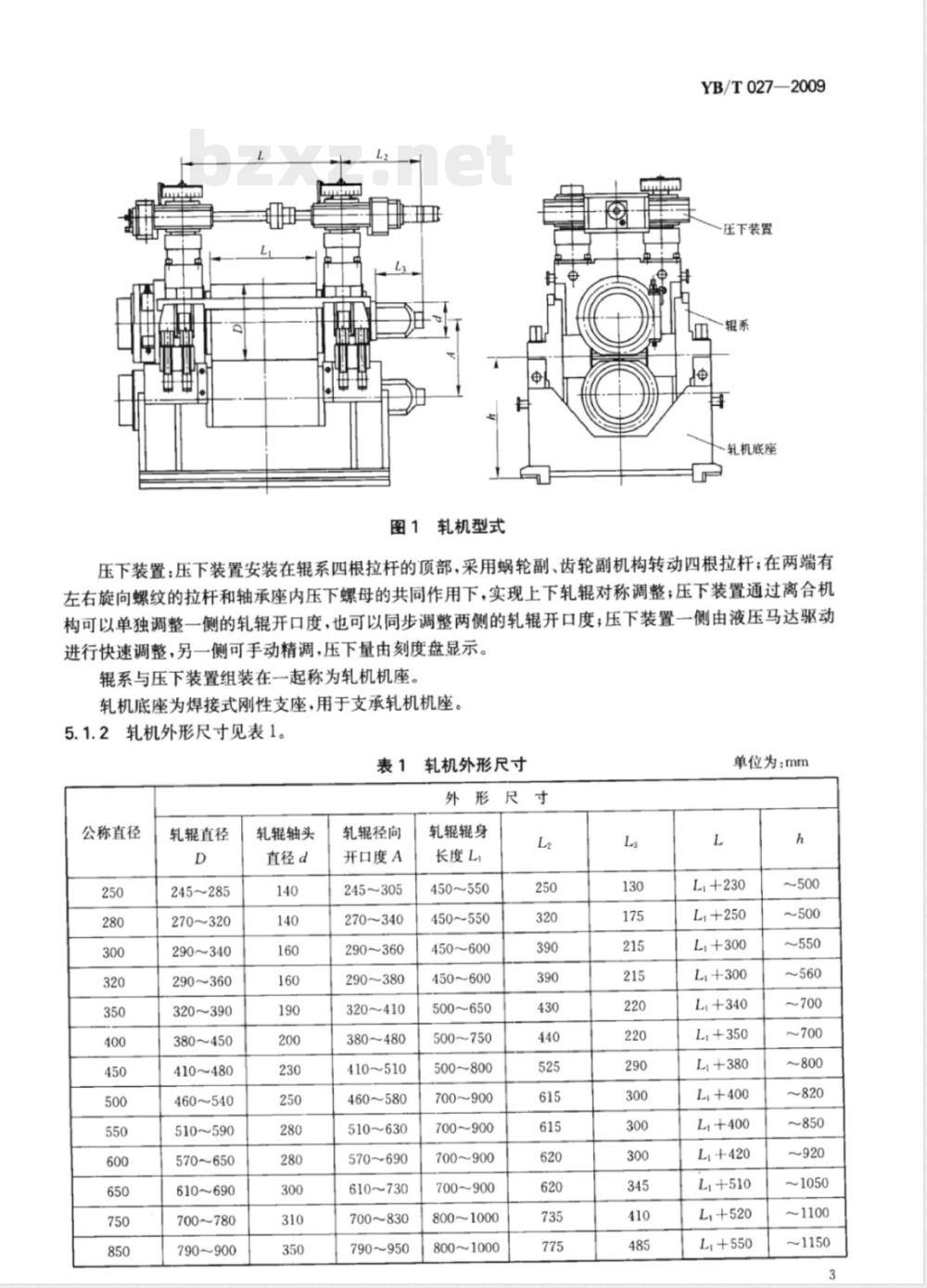 YB/T 027-2009SY型高刚度轧钢机 YB/T 027-2009SY型高刚度轧钢机