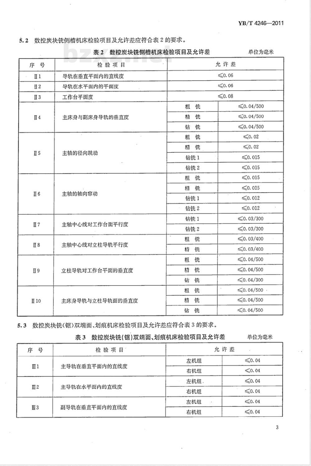 YB/T 4246-2011炭块和炭砖尺寸及表面加工要求 YB/T 4246-2011炭块和炭砖尺寸及表面加工要求