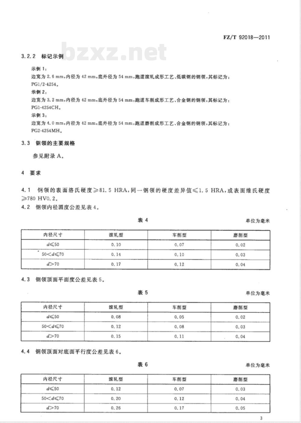 FZ/T 92018-2011平面钢领 FZ/T 92018-2011平面钢领