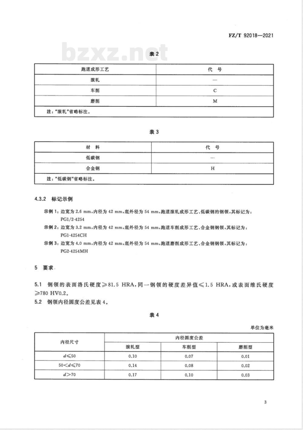 FZ/T 92018-2021平面钢领 FZ/T 92018-2021平面钢领