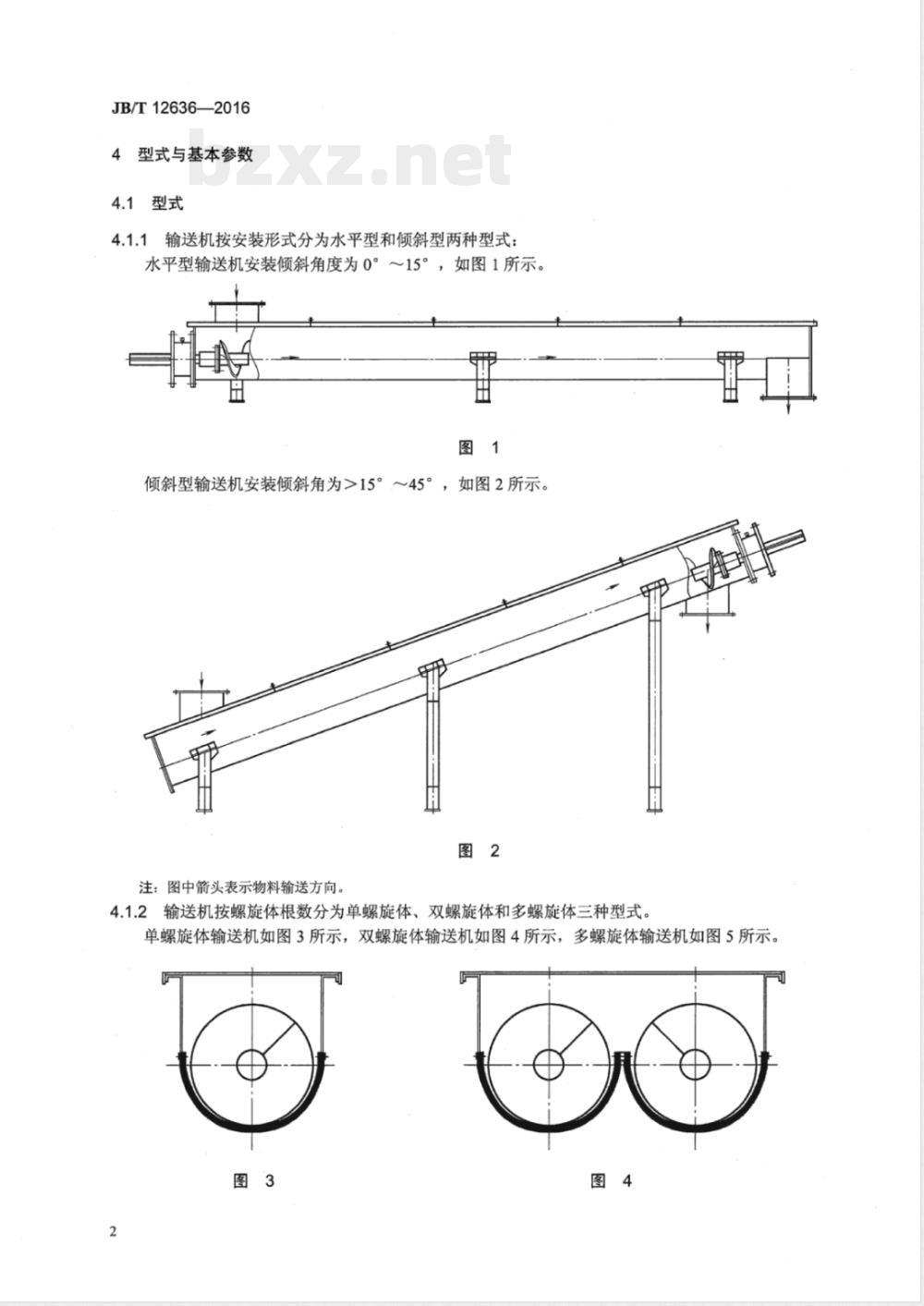 JB/T 12636-2016无轴螺旋输送机 JB/T 12636-2016无轴螺旋输送机