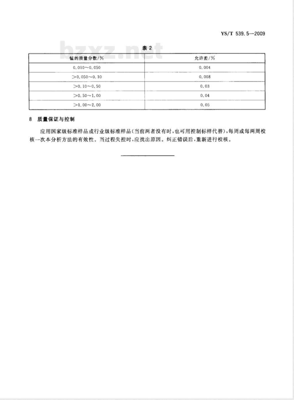 YS/T 539.5-2009镍基合金粉化学分析方法 第5部分:锰量的测定 高碘酸钠(钾)氧化分光光度法 YS/T 539.5-2009镍基合金粉化学分析方法 第5部分:锰量的测定 高碘酸钠(钾)氧化分光光度法
