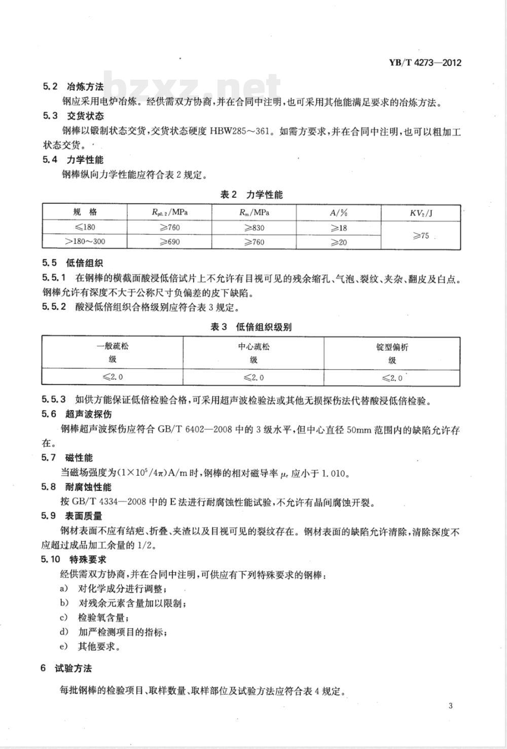 YB/T 4273-2012无磁石油钻具用钢棒 