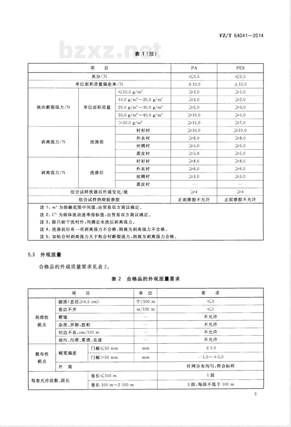 FZ/T 64041-2014熔喷纤网非织造粘合衬 FZ/T 64041-2014熔喷纤网非织造粘合衬