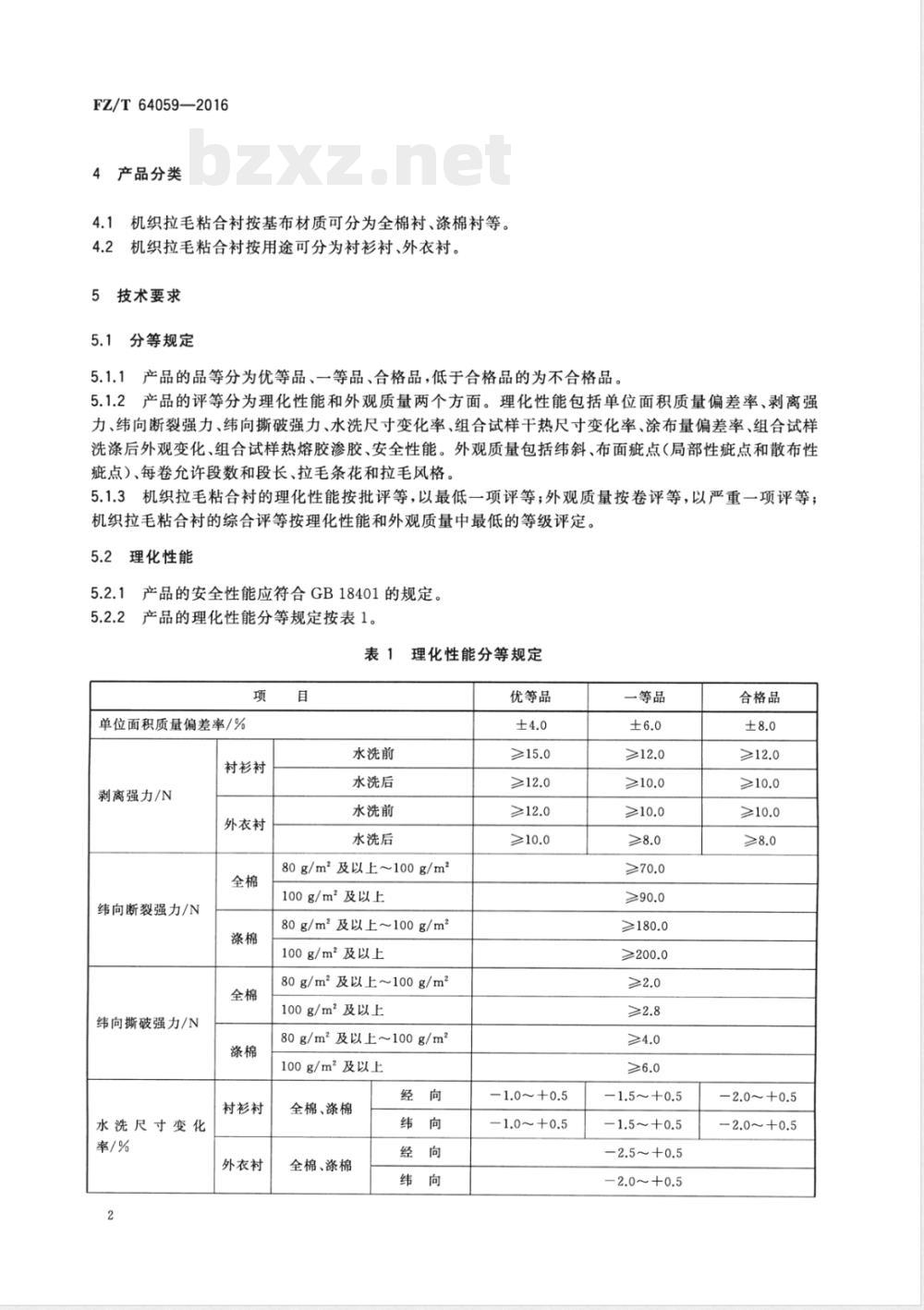 FZ/T 64059-2016机织拉毛粘合衬 FZ/T 64059-2016机织拉毛粘合衬