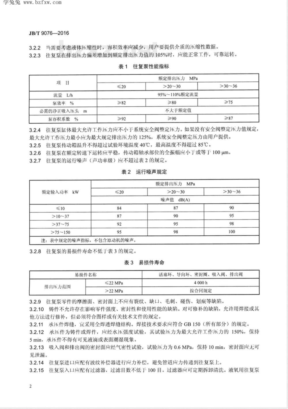 JB/T 9076-2016往复式低温液体泵 技术条件 JB/T 9076-2016往复式低温液体泵 技术条件