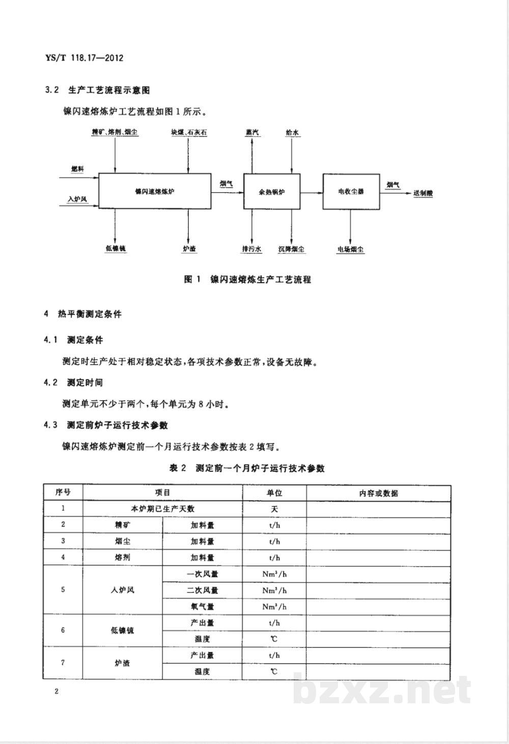 YS/T 118.17-2012重有色冶金炉窑热平衡测定与计算方法(镍闪速炉)  YS/T 118.17-2012重有色冶金炉窑热平衡测定与计算方法(镍闪速炉)
