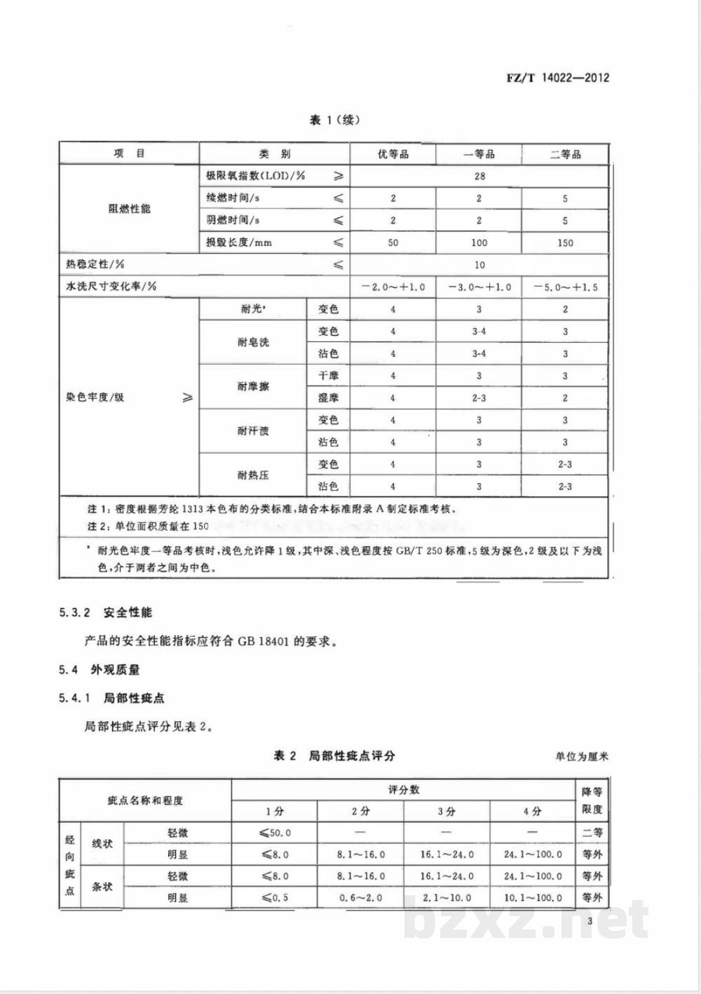 FZ/T 14022-2012芳纶1313印染布  FZ/T 14022-2012芳纶1313印染布