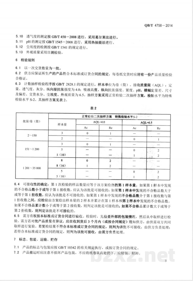 QB/T 4758-2014强化木地板底层用平衡原纸 