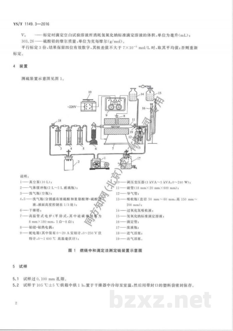 YS/T 1149.3-2016锌精矿焙砂化学分析方法 第3部分:硫量的测定 燃烧中和滴定法 YS/T 1149.3-2016锌精矿焙砂化学分析方法 第3部分:硫量的测定 燃烧中和滴定法