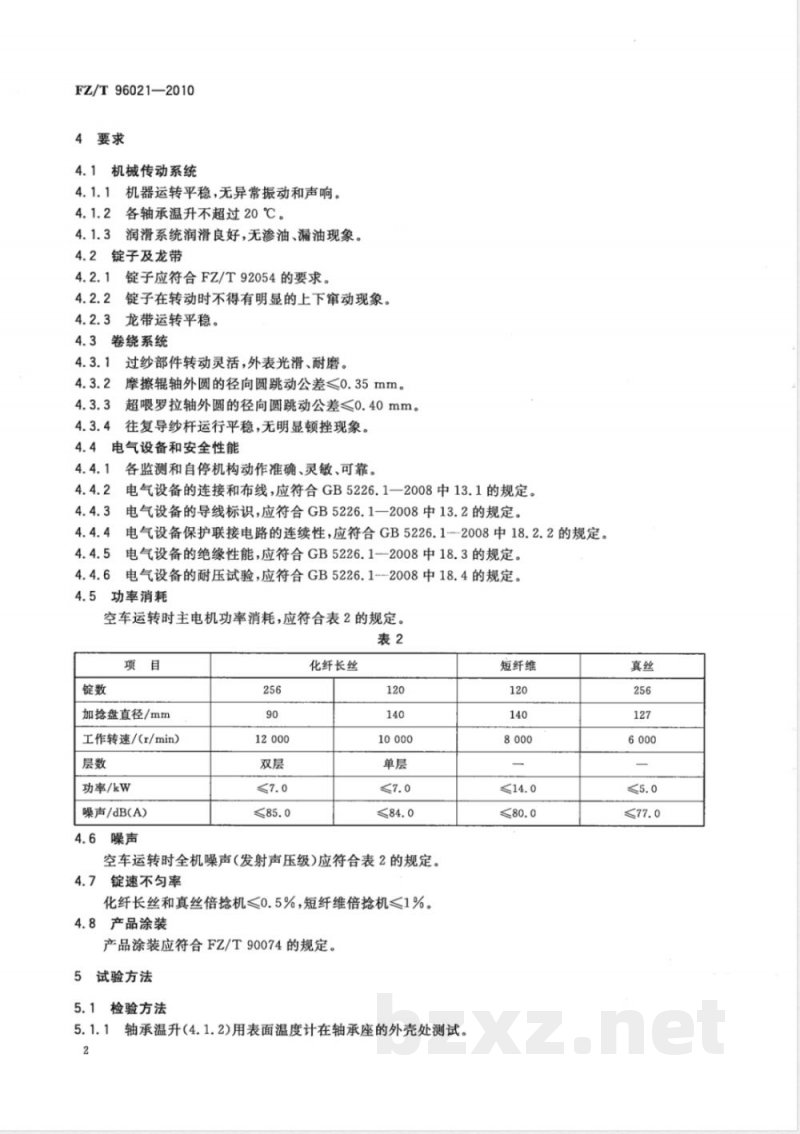 FZ/T 96021-2010倍捻机 