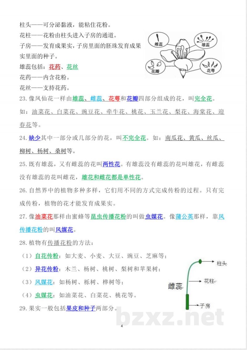 2025年新改版教科版四年级下册科学知识点梳理（单元版）