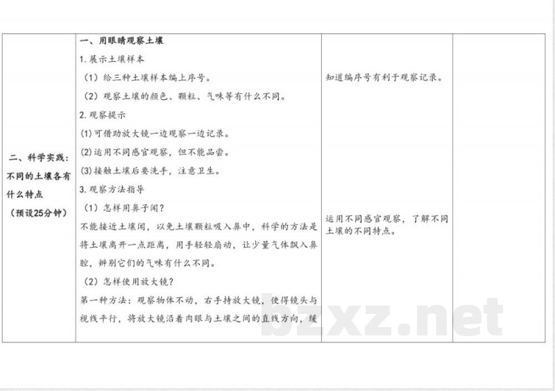 2.比较不同的土壤 教案 人教鄂教版科学三年级下册