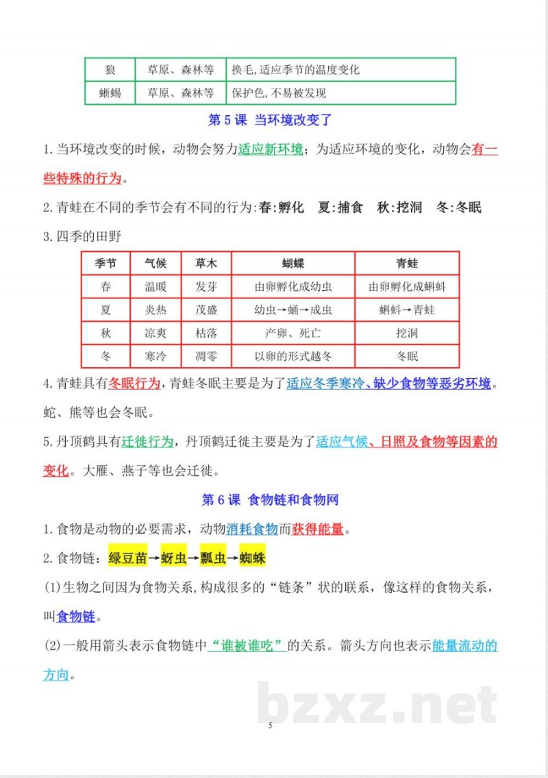 2025年新教科版科学五年级下册全册知识点