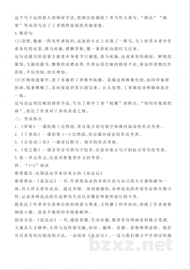 统编版语文六年级上册知识点汇总