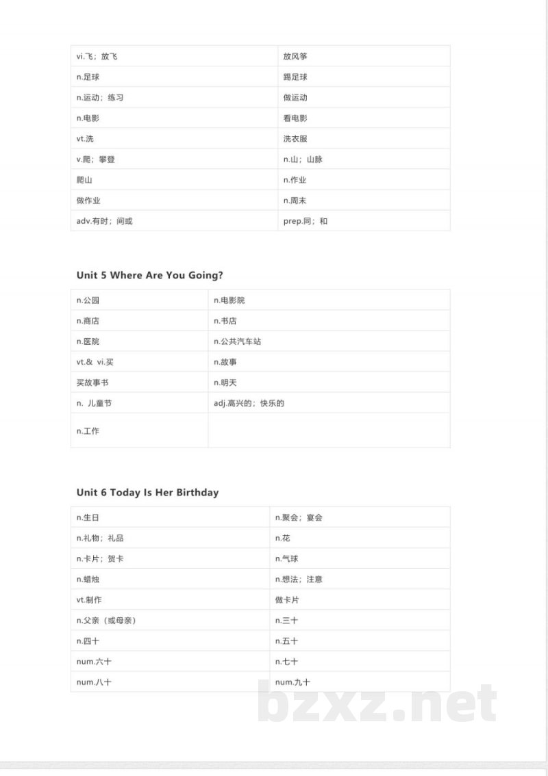 陕旅版英语四年级下册单词表 单词默写表表 陕旅版英语四年级下册单词表 单词默写表表