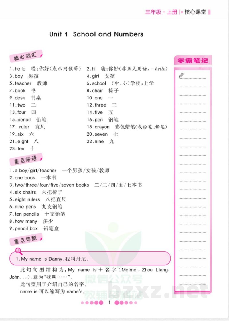 三年级上册英语冀教版知识清单(1) 三年级上册英语冀教版知识清单(1)