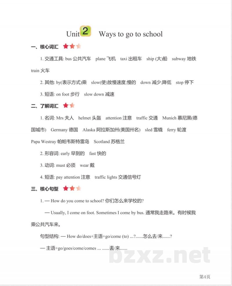 【25年】六年级上册英语人教PEP版单元知识要点(1) 【25年】六年级上册英语人教PEP版单元知识要点(1)