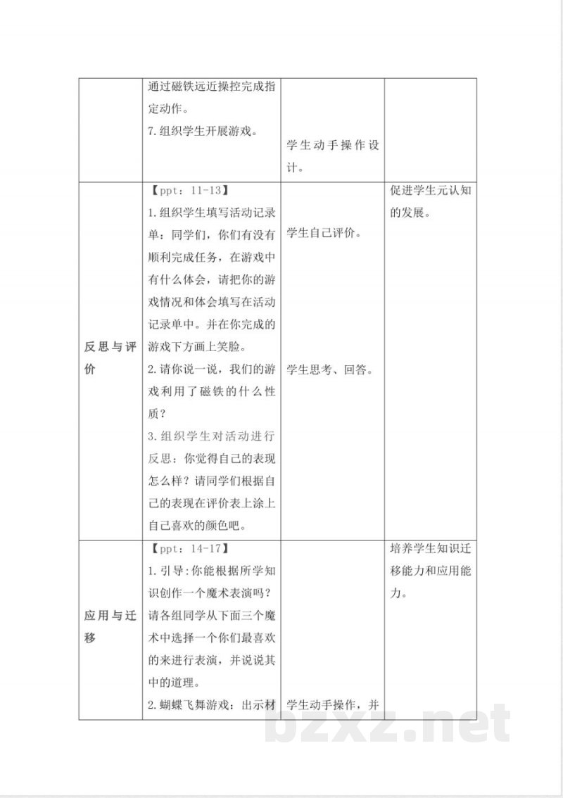 4.3 磁铁游戏 教案 课件2025大象版科学一年级下册