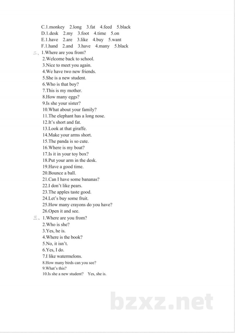 三年级下册英语期末专项复习-人教PEP版 (19)