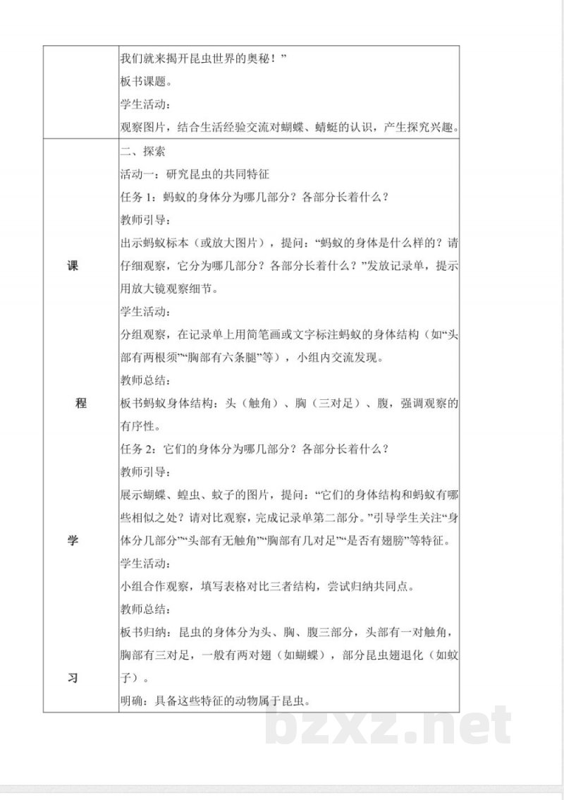 1.1 昆虫(教学设计) 2025青岛版科学三年级上册 1.1 昆虫(教学设计) 2025青岛版科学三年级上册