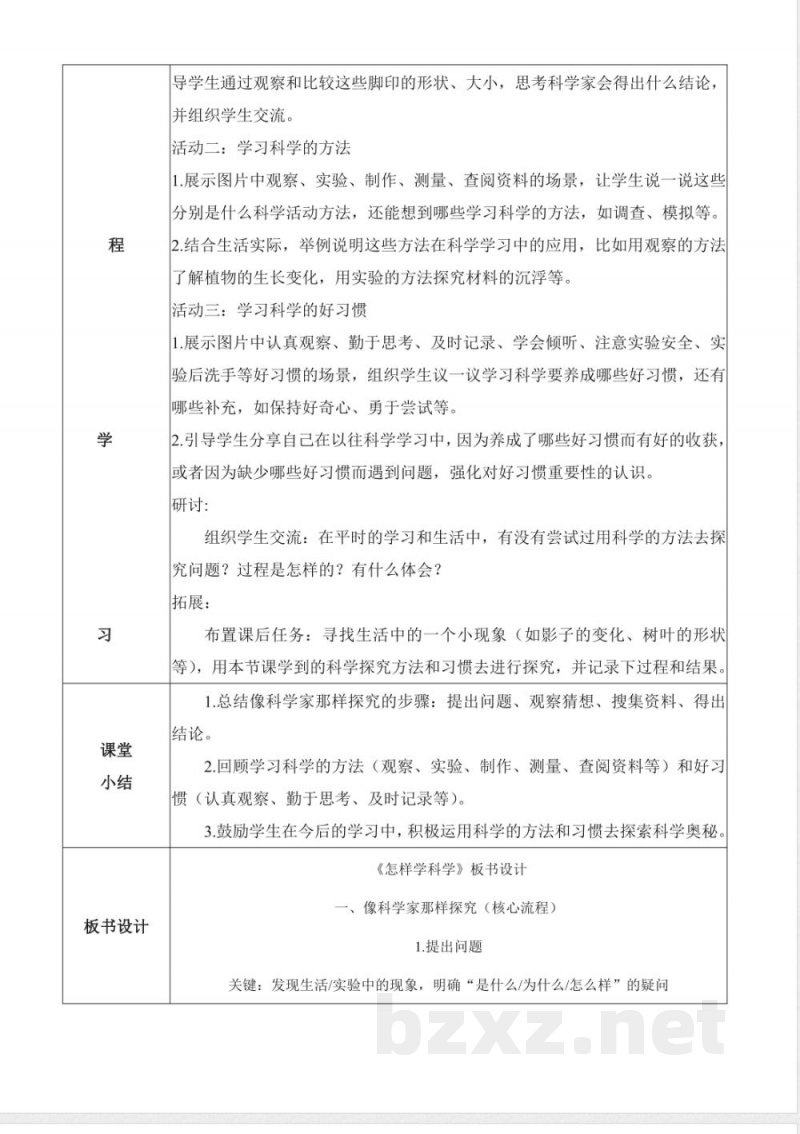 1.3 怎样学科学(教学设计)科学人教鄂教版一年级上册(新教材) 1.3 怎样学科学(教学设计)科学人教鄂教版一年级上册(新教材)