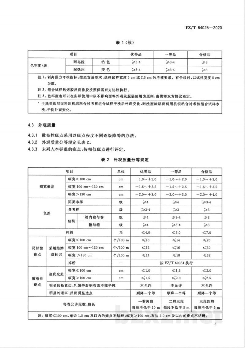FZ/T 64025-2020涂层面料用机织粘合衬 FZ/T 64025-2020涂层面料用机织粘合衬