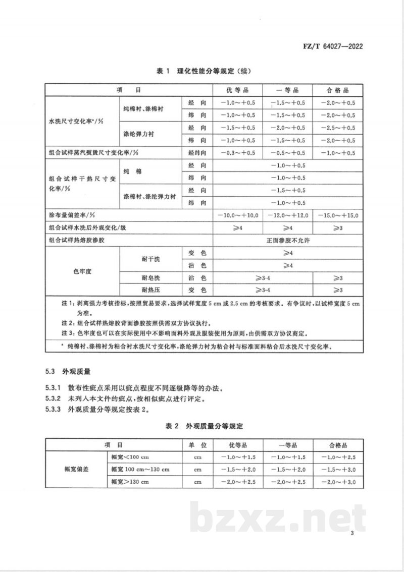 FZ/T 64027-2022低甲醛机织粘合衬 FZ/T 64027-2022低甲醛机织粘合衬