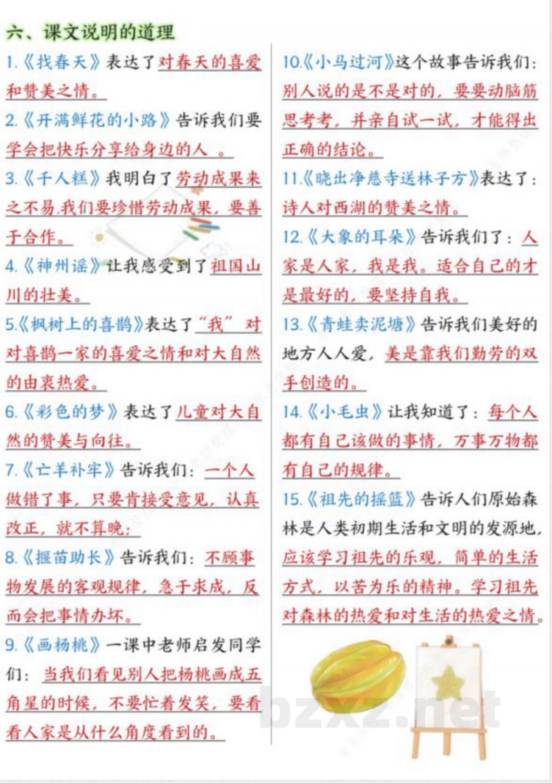 2025年部编版二年级下册语文期末复习必背知识点 2025年部编版二年级下册语文期末复习必背知识点