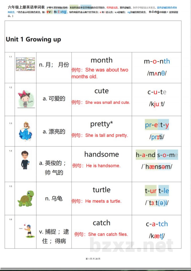 六年级上册英语（沪教牛津深圳版）