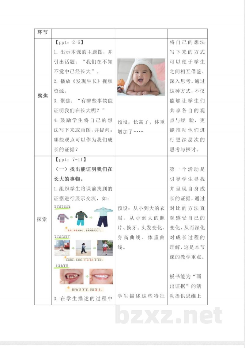 2.2 发现生长 教案 2025教科版科学一年级上册