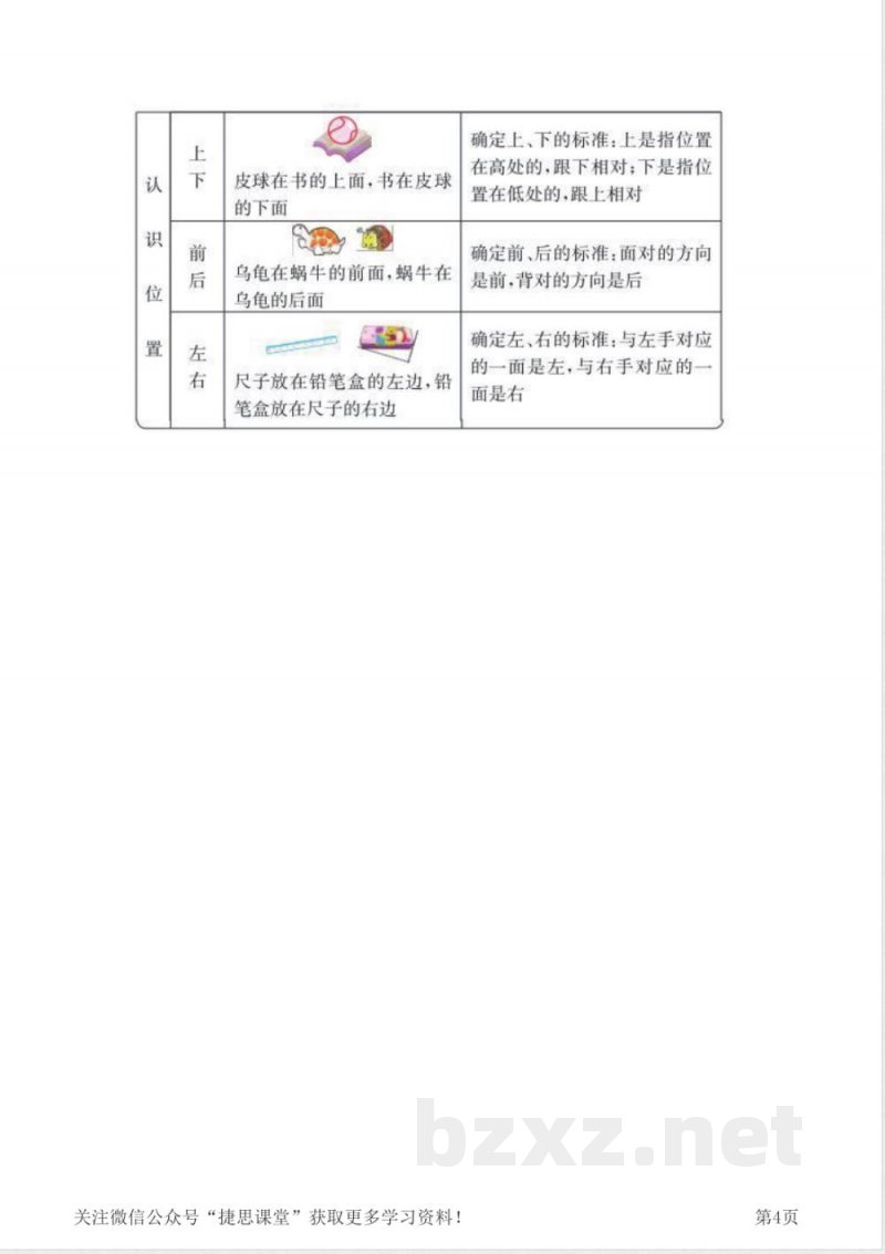 一年级上册数学青岛五四制知识要点