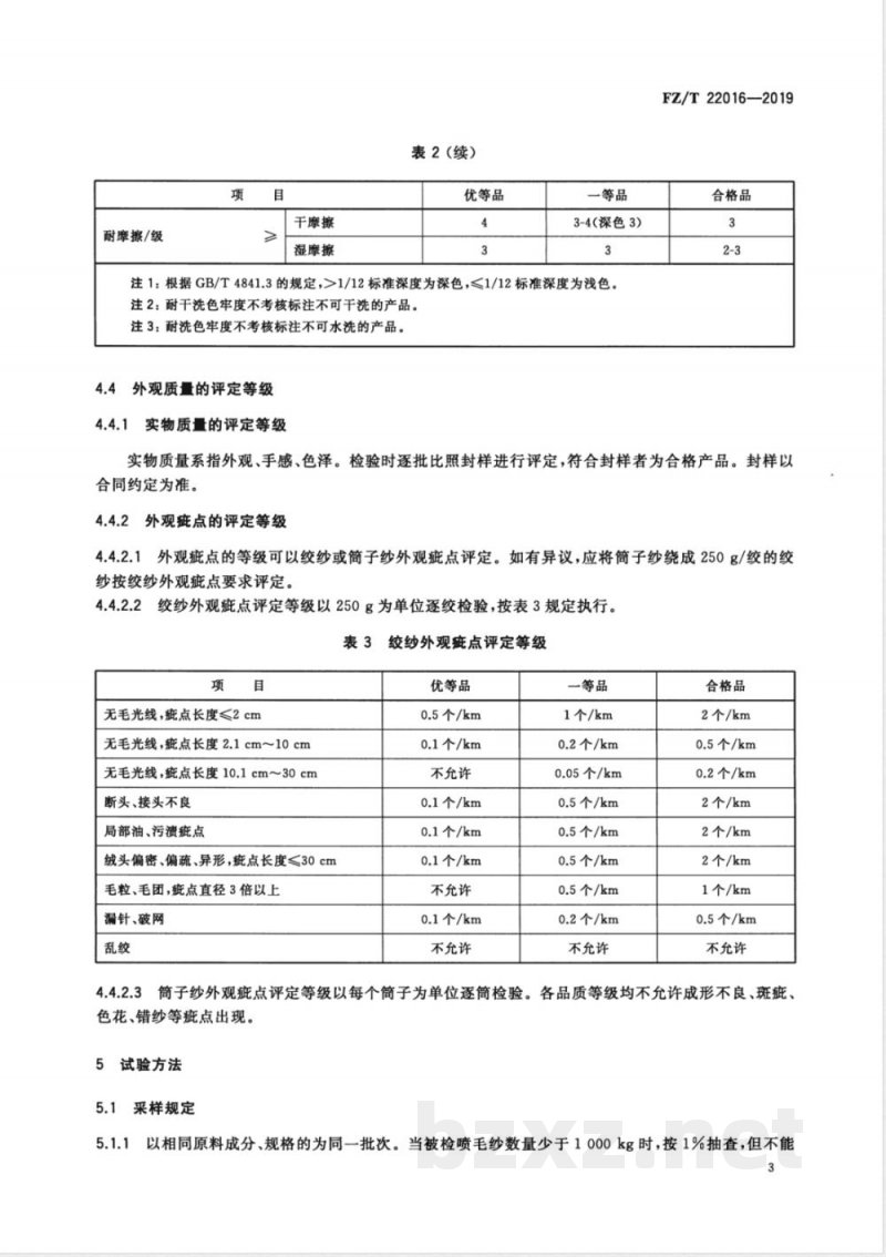 FZ/T 22016-2019喷毛纱 FZ/T 22016-2019喷毛纱