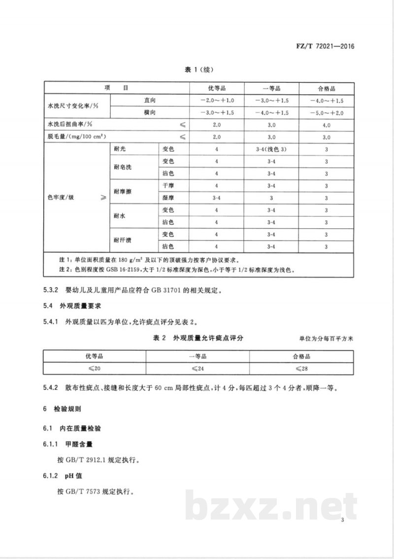 FZ/T 72021-2016经编单针床绒类织物 FZ/T 72021-2016经编单针床绒类织物
