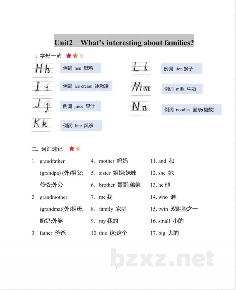 三年级上册英语沪教牛津版知识清单 三年级上册英语沪教牛津版知识清单