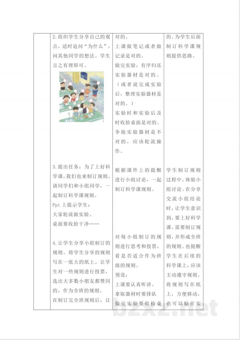1.3 上好科学课 教案 2025苏教版科学一年级上册